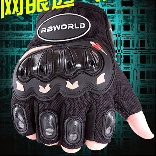 Outdoor Tactical Gloves Half Finger Sports Hiking Riding Cycling Military Men's Gloves Armor Protection Shell Gloves