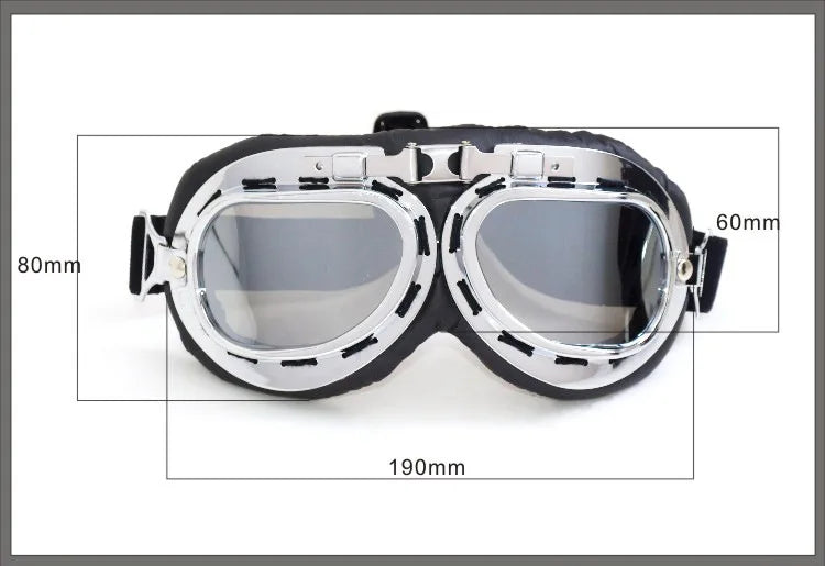 Motorcycle Goggles Glasses Vintage Motocross Classic Goggles Retro Pilot Cruiser ATV Bike UV Protection Copper Har