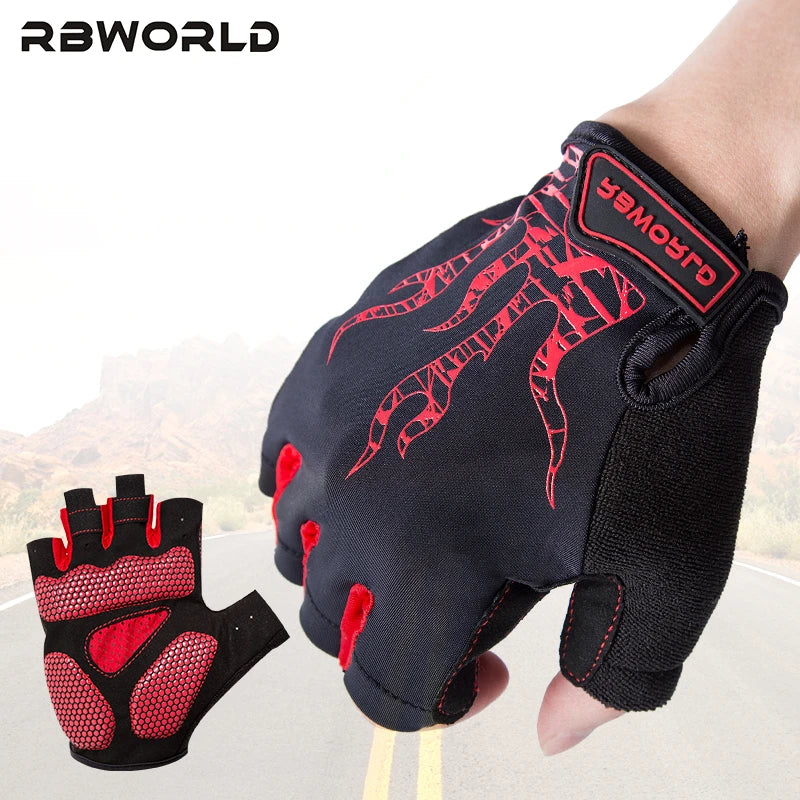 Brand Cycling Bicycle Half Finger Gloves Men Mtb Bike Motocross Gloves Luvas Guantes Bicicleta Invierno Silica gel