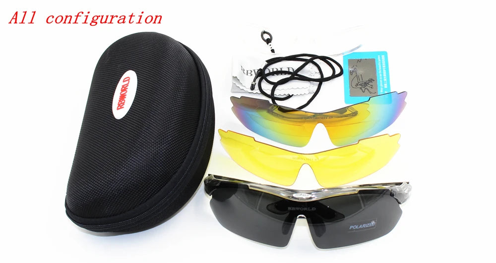 Airsoftsports Cycling Sunglasses Polarized Men Sport Mtb Mountain climbing Bike Glasses Eyewear running Goggles