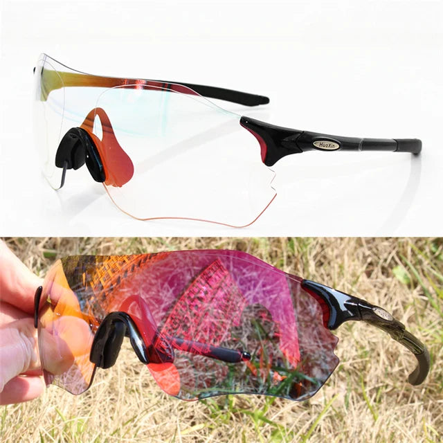 Photochromic Discoloration Sports Men Sunglasses Road Cycling Glasses Mountain Bike Bicycle Riding Goggles Eyewear