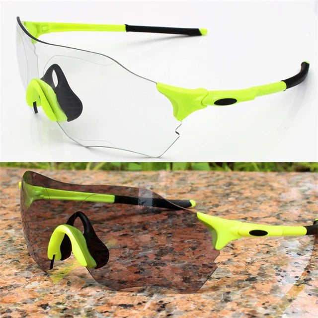 Photochromic Discoloration Sports Men Sunglasses Road Cycling Glasses Mountain Bike Bicycle Riding Goggles Eyewear