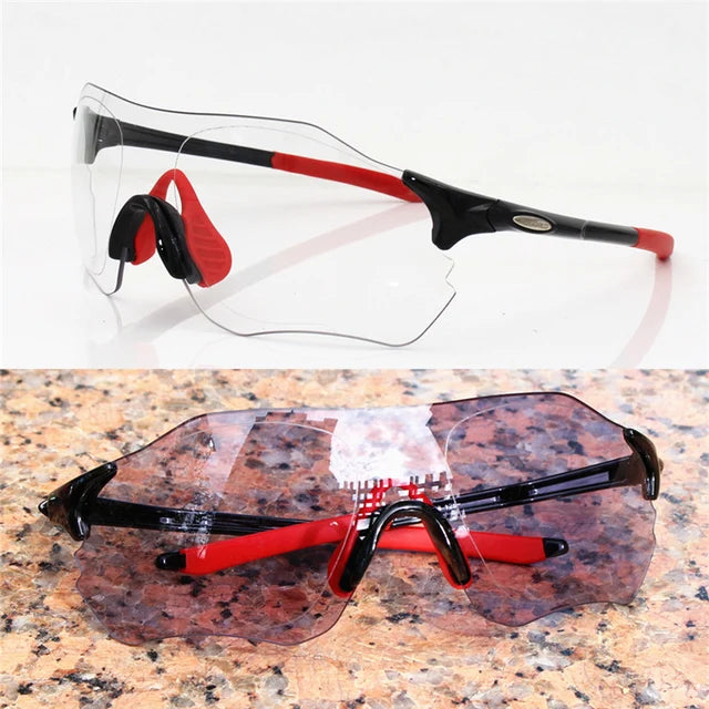 Photochromic Discoloration Sports Men Sunglasses Road Cycling Glasses Mountain Bike Bicycle Riding Goggles Eyewear