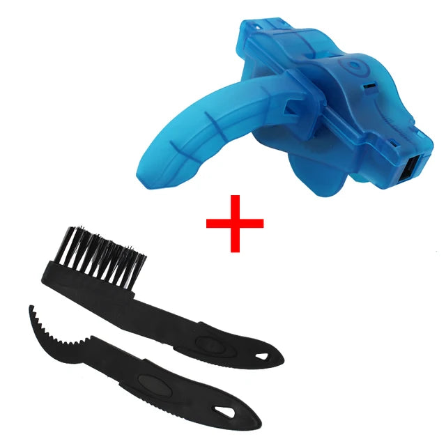 Dropshipping Portable Bicycle Chain Cleaner Bike Brushes Scrubber Wash Tool Mountain Cycling Cleaning Kit Outdoor Accessory