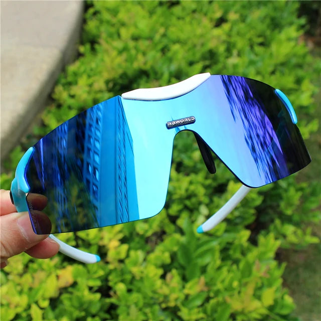 RBworld Unisex Cycling Glasses - UV400 Protection, Multi-Color Acetate Frame, Photochromic Sports Eyewear